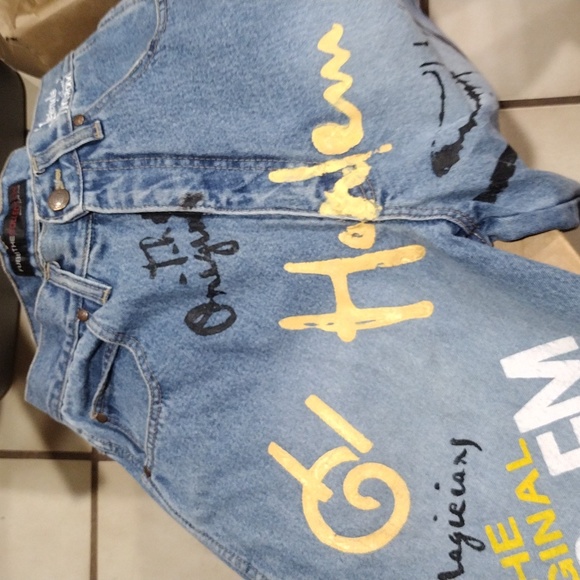 FUBU SZ 32 MEN'S ORIGINAL HARLEM GLOBETROTTERS BLUE 🔵 DENIM SHORTS - Picture 11 of 12